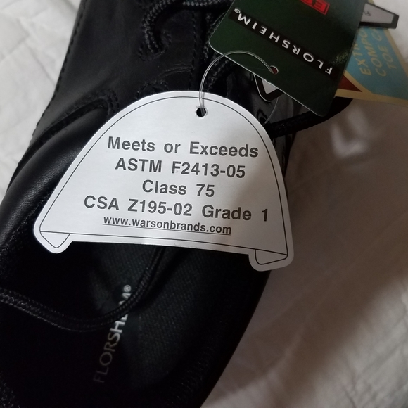 Men's Florsheim FS2716 ESD  Rated black leather composite toe work shoe … - Picture 5 of 14